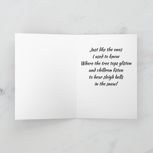 *** IK DROOM VAN EEN "WIJN" KERST *** VOLWASSENE KAART (Binnen)