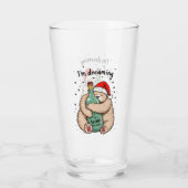 Ik droom van een wijn Kerstmis Glas (Achterkant)