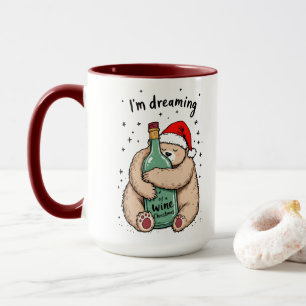 Ik droom van een wijn Kerstmis Mok