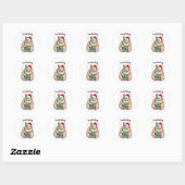 Ik droom van een wijn Kerstmis Ronde Sticker (Vel)
