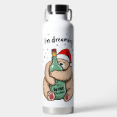 Ik droom van een wijn Kerstmis Waterfles (Voorkant)