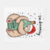 Ik droom van een wijnkerstmis fleece deken (Voorkant (Horizontaal))