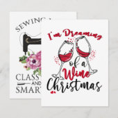 Ik droom van een wijnkerstmis kaart (Voorkant / Achterkant)