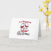Ik droom van een wijnkerstmis kaart (Gele Bloem)