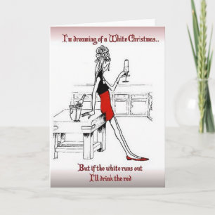 Ik droom van een Wit Wenskaart van Kerstmis Feestdagen Kaart