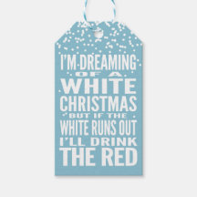 Ik droom van een witte kerst aangepaste wijn