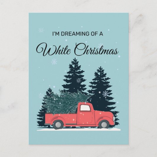 Ik droom van een witte kerst briefkaart (Voorkant)