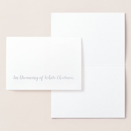 Ik droom van een witte kerst folie kaarten (Display)