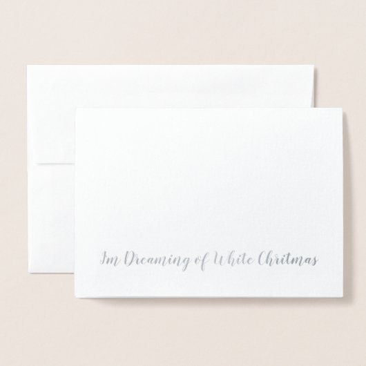 Ik droom van een witte kerst folie kaarten (Voorkant met envelop)