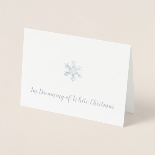 Ik droom van een witte kerst folie kaarten (Voorkant)