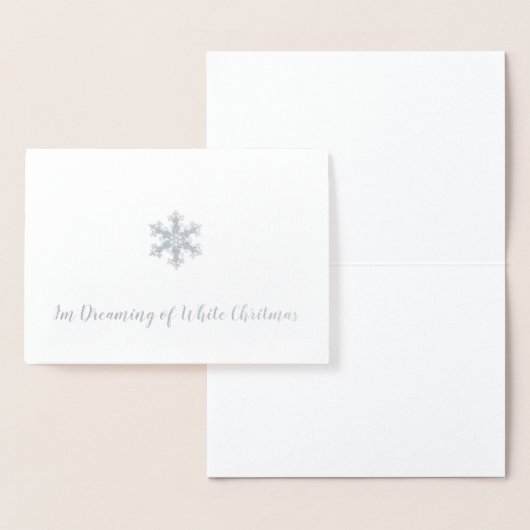 Ik droom van een witte kerst folie kaarten (Display)