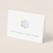 Ik droom van een witte kerst folie kaarten (Voorkant)