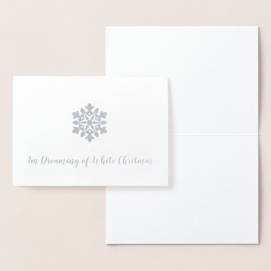 Ik droom van een witte kerst folie kaarten (Display)