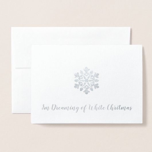 Ik droom van een witte kerst folie kaarten (Voorkant met envelop)