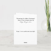 Ik droom van een witte kerst kaart (Achterkant)