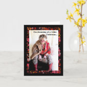 Ik droom van een witte kerst kaart (Gele Bloem)