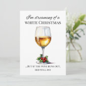 "Ik droom van een witte kerst.." Kerstkaart (Staand voorkant)