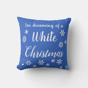 Ik droom van een witte kerst kussen