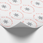 Ik droom van een witte kerst - sneeuwvlok cadeaupapier (Hoek)