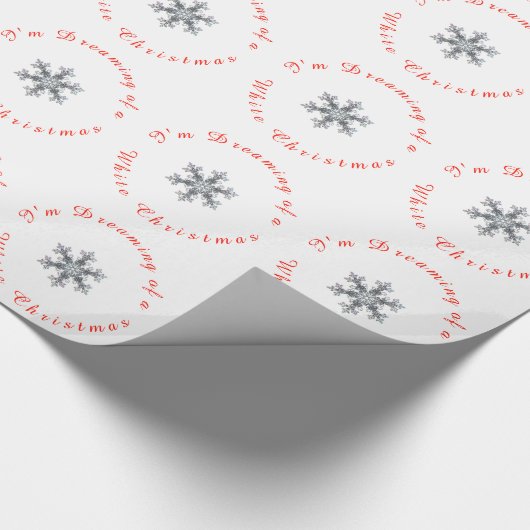 Ik droom van een witte kerst - sneeuwvlok cadeaupapier