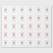 Ik droom van een witte kerst - sneeuwvlok cadeaupapier (Vlak)