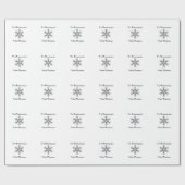 Ik droom van een witte kerst - sneeuwvlok cadeaupapier (Vlak)