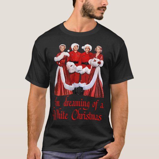 Ik droom van een witte kerst t-shirt (Voorkant)