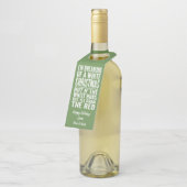 Ik droom van een witte of rode kerst flessenhanger (Schuin)