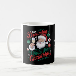 Ik droom van een witte wijn Kerstmis Koffiemok
