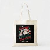 Ik droom van een witte wijn Kerstmis Tote Bag (Voorkant)
