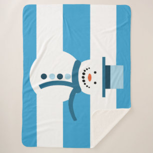Ik droom van een witte wintersneeuwman sherpa deken