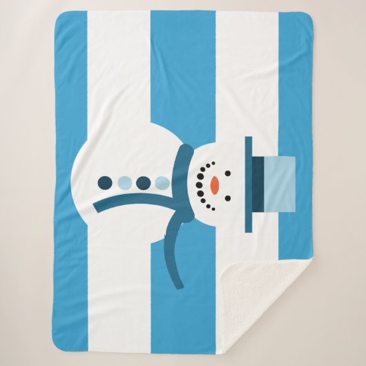 Ik droom van een witte wintersneeuwman sherpa deken (Voorkant)