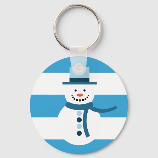 Ik droom van een witte wintersneeuwman sleutelhanger (Voorkant)