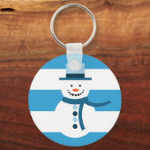 Ik droom van een witte wintersneeuwman sleutelhanger (Voorkant)