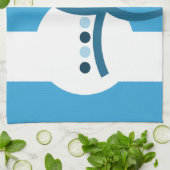 Ik droom van een witte wintersneeuwman theedoek (Gevouwen)