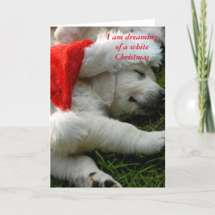 Ik droom van een witte x-mas feestdagen kaart