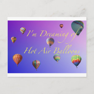 Ik droom van Hot Air-ballonnen Briefkaart