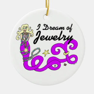 Ik droom van juwelenzeemeermin keramisch ornament