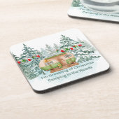 Ik droom van Kerstkamp in de bossen  Bier Onderzetter (Linkerzijde)