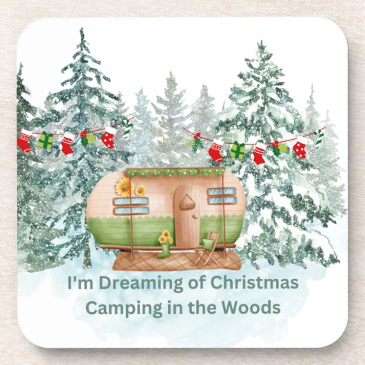 Ik droom van kerstkamperen in het Bos Bier Onderzetter (Voorkant)