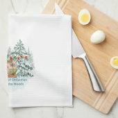 Ik droom van Kerstmis Camping op een Theedoek (Quarter Fold)