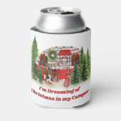 Ik droom van Kerstmis in mijn camper op een Blikjeskoeler (Blikje Achterkant)