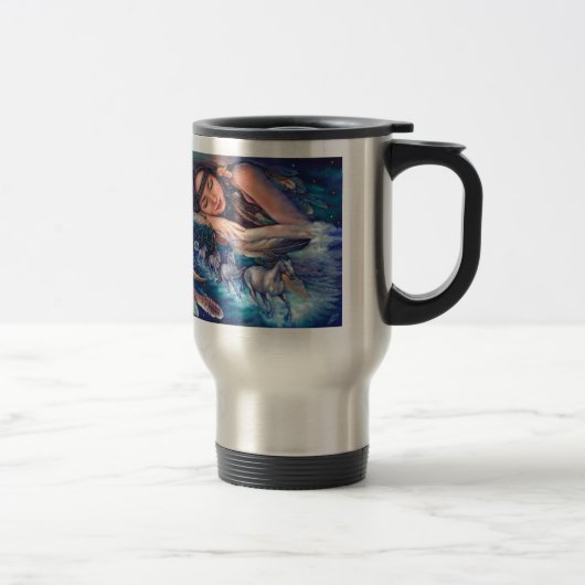 ik droom van paarden die mug trekken reisbeker (Rechts)