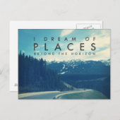Ik droom van plaatsen buiten de horizon briefkaart (Voorkant / Achterkant)