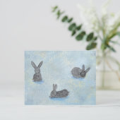 Ik droom van Rabbits: een unieke moderne kunst sch Briefkaart (Staand voorkant)