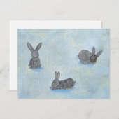 Ik droom van Rabbits: een unieke moderne kunst sch Briefkaart (Voorkant / Achterkant)