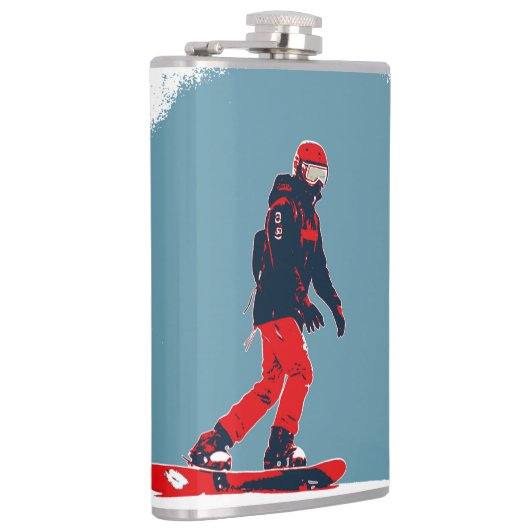 Ik droom van snowboarden - Snowboarder Heupfles (Rechts)