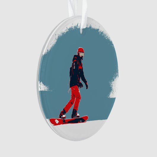 Ik droom van snowboarden - Snowboarder Ornament (voorkant)
