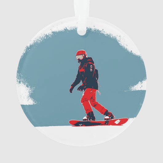 Ik droom van snowboarden - Snowboarder Ornament (achterkant)