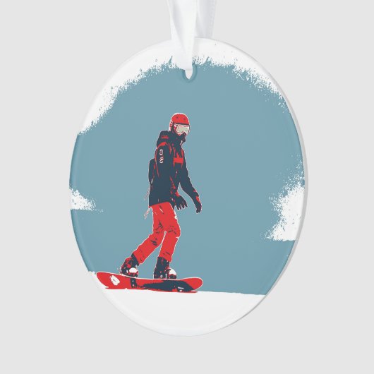 Ik droom van snowboarden - Snowboarder Ornament (voorkant)